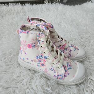 Fabkids floral high-top sneakers. Size 2. New.